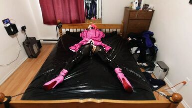 Sissy Maids Bed Bondage - 1 image