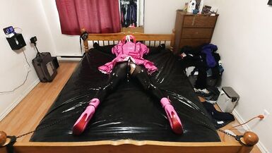 Sissy Maids Bed Bondage - 6 image