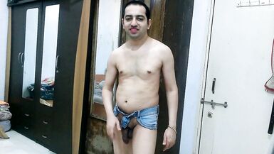 Beautiful sissy crossdresser femboy in a denim bikini. - 15 image