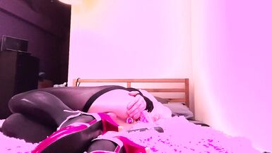 SISSY LOSES IT WHILE EDGING ON A MAGIC WAND PLUGGED AND CAGE - 12 image