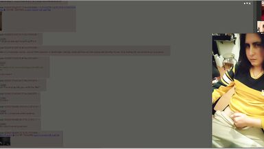 Straight guy jacks off to some trans and femboys vids making a mess on his desktop and shorts - 11 image