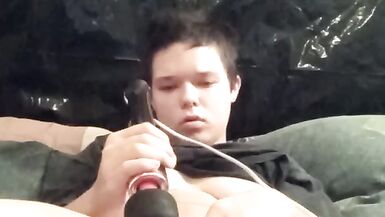 Fucking myself with my two tone cock pt2