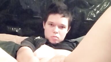 Fucking myself with my two tone cock pt2