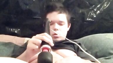 Fucking myself with my two tone cock pt2