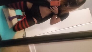 goth egg trap fucks herself, and stays so tight, then cums soft in hot video - 2 image