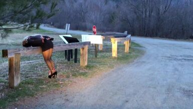 Daring walk in my slutty short dress + high heels gets me tied up ... - 1 image