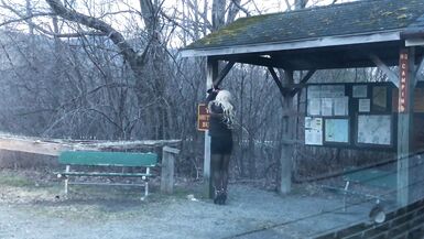 Daring walk in my slutty short dress + high heels gets me tied up ... - 2 image