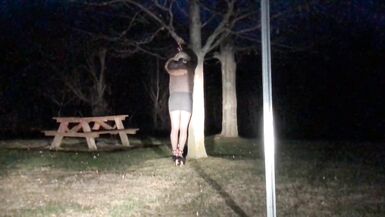 Daring walk in my slutty short dress + high heels gets me tied up ... - 7 image