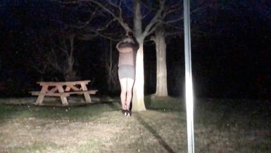 Daring walk in my slutty short dress + high heels gets me tied up ... - 8 image