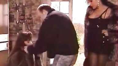 Pimp and prostitute-shemale punished prostitute