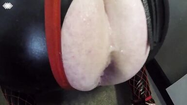 Long dirty anal party with fingers and dildo for mature shemale in latex - 11 image