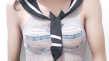 Asian Shemale Quick Cum Before School - 11 image