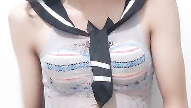 Asian Shemale Quick Cum Before School - 12 image