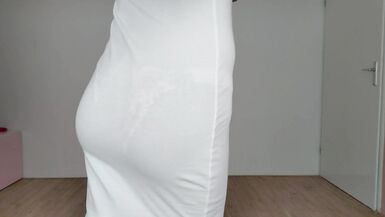 Sissy in see through dress trying on some Panties - 6 image