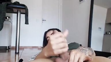 Shemale cumming and pissing 1 - 3 image