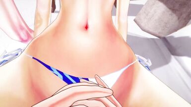 One Piece - Futas Nami and Robin summer vacation | Male taker POV - 2 image