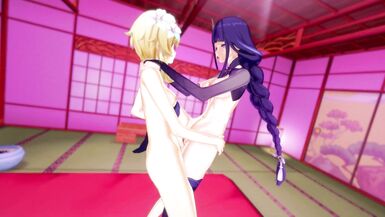 Genshin Impact - Futa Lumine fuck Raiden Shogun - 15 image