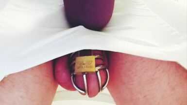 Erika Oak Cums In Chastity From Her Vibrator - 1 image