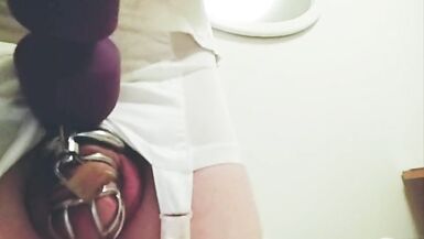 Erika Oak Cums In Chastity From Her Vibrator - 12 image