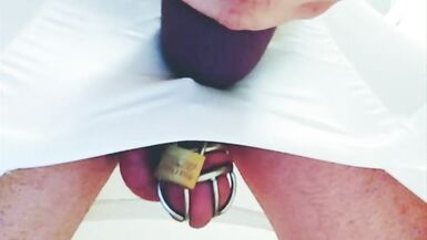 Erika Oak Cums In Chastity From Her Vibrator - 4 image