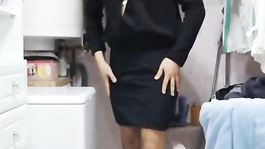 Patty crossdresser Pink dildo