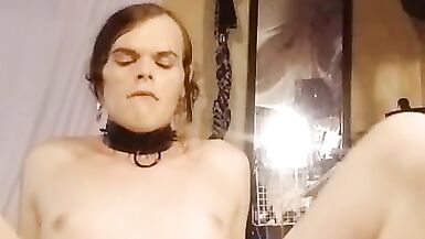 Transgirl Jenny elm play time anal... and choking... and two toys.. - 11 image