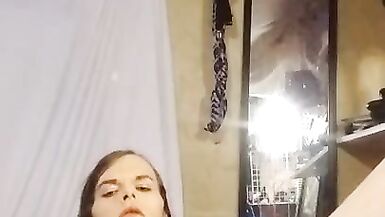 Transgirl Jenny elm play time anal... and choking... and two toys.. - 15 image