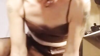 Transgirl Jenny elm play time anal... and choking... and two toys.. - 3 image