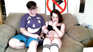 Tgirl Gets Stroked - 7 image