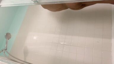 Me rubbing in the shower touching my Dick touching my ass this the first shower video I ever made - 6 image