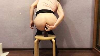 Sissy Secretary Lisa pleasures dick with her Mouth, Throat and Asspussy - 9 image