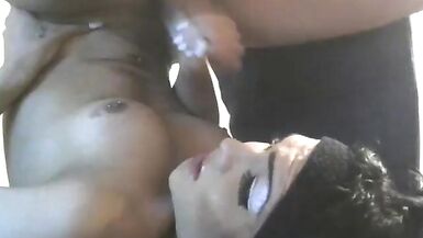 Sexy tgirl cums in her mouth