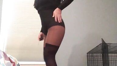 Geraldine (pantyhose, female mask, feminization, trans, crossdress, sissy, mask) - 7 image