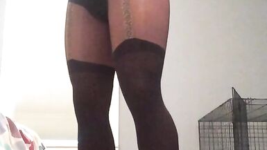 Geraldine (pantyhose, female mask, feminization, trans, crossdress, sissy, mask) - 8 image