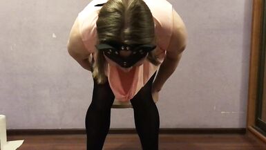 Office Sissy Pleasures Dick with her Throat and Ass - 7 image