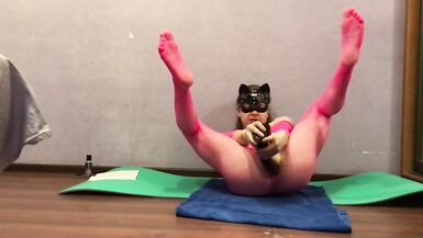 Sissy Lisa in pink bodystockings worships BBC - 12 image