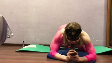 Sissy Lisa in pink bodystockings worships BBC - 15 image