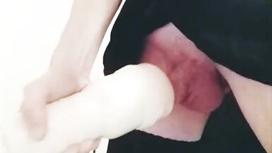 Erika Oak Creams Fleshlight With Her Big Girlcock - 9 image