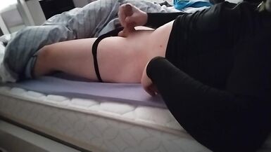 straight girl in thong masturbates in her hotel - 3 image