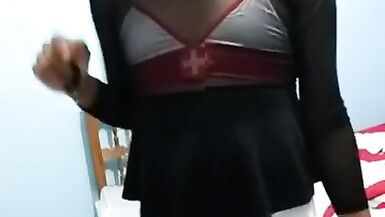 Joselynne Cd In Stockings And Tight Skirt Nurse Horny - 3 image