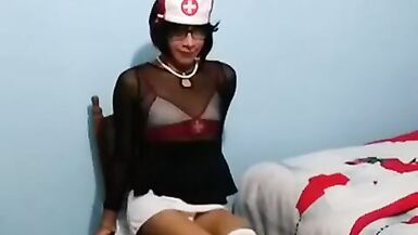 Joselynne Cd In Stockings And Tight Skirt Nurse Horny - 7 image