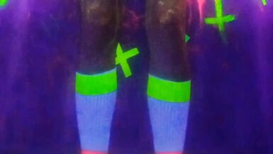 NUDE ONLY SOCKS PLAYING WITH UV BUBBLES - 13 image