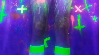 NUDE ONLY SOCKS PLAYING WITH UV BUBBLES - 14 image