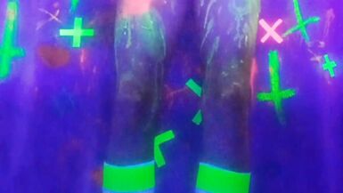 NUDE ONLY SOCKS PLAYING WITH UV BUBBLES - 15 image