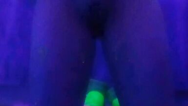 NUDE ONLY SOCKS PLAYING WITH UV BUBBLES - 3 image