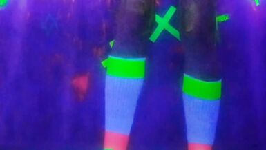 NUDE ONLY SOCKS PLAYING WITH UV BUBBLES - 7 image