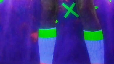 NUDE ONLY SOCKS PLAYING WITH UV BUBBLES - 9 image