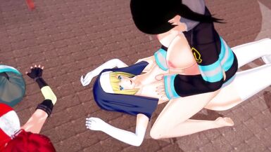 Fire Force - Futas Maki, Tamaki, Iris and Lisa [Futa Orgy]