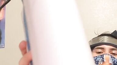 anime outfit sissy cums huge nut with toy - 13 image