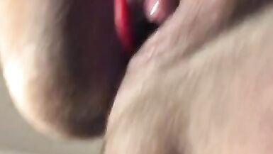 FTM bear chub cumming with my vibrator close up - 6 image